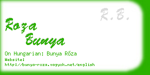 roza bunya business card