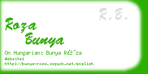 roza bunya business card